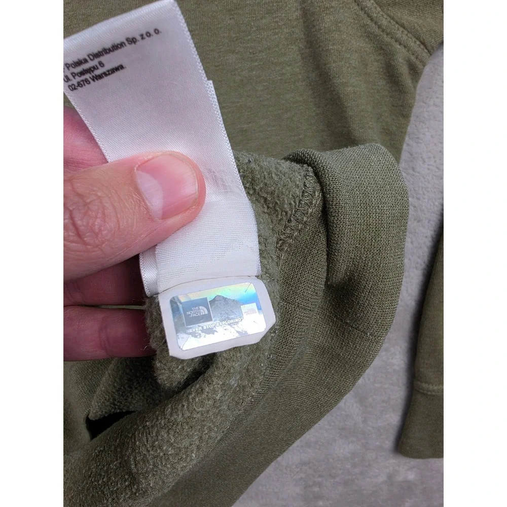 The North Face Hoodie Mens XL Green Big Logo Pullover Sweatshirt Activewear